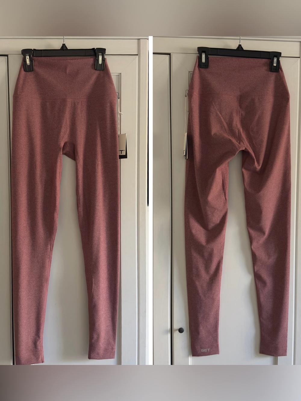 Set Active Sportbody Sporty High-Rise Leggings in Sepia Size Small